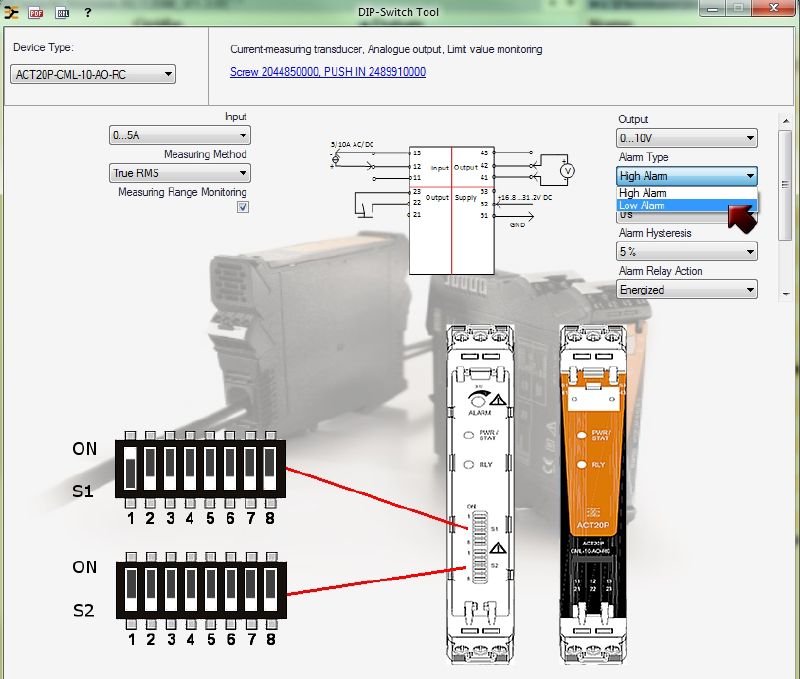 2489910000 - 10A Current Transducer with Limit Monitoring & LED Indicator