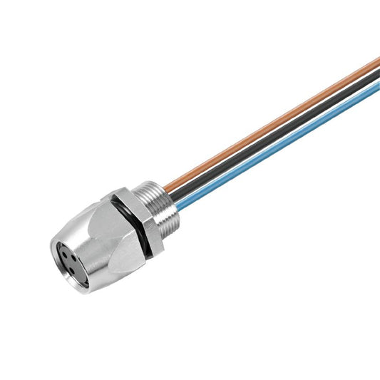 1985400000 - 2.5m M8 Female Socket Connector with 4 Poles