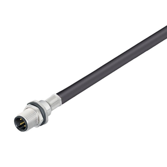 1341240050 - Durable 0.5m M12 Connector with 8 Poles and Built-in Plugs