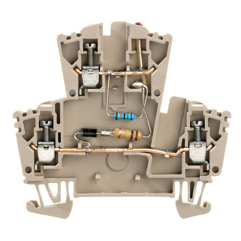 8013140000 - Dark Beige Terminal Block, 2.5 mm² Screw Connection, 230 V  (Pack of 25)