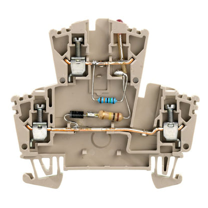 8013140000 - Dark Beige Terminal Block, 2.5 mm² Screw Connection, 230 V  (Pack of 25)