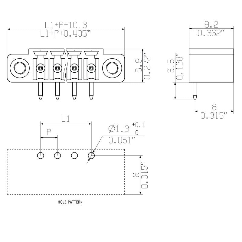 2641220000 - 90° Elbow OMNIMATE Connector with 10 Poles and 3.5mm Solder Pins  (Pack of 234)