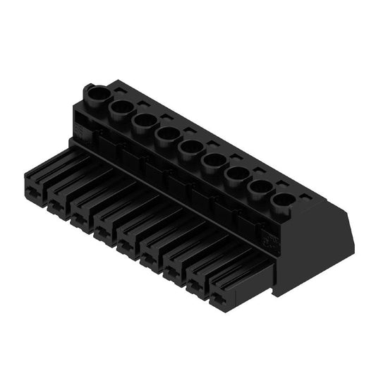 1930000000 - 7.62mm Female Plug Connector with 9 Poles, 180° Angle  (Pack of 20)