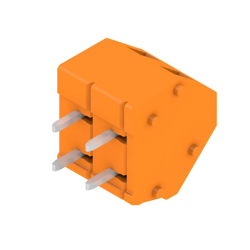 1913780000 - 5mm PCB Terminal, 2 Poles, Orange Tension-Clamp Connection  (Pack of 100)