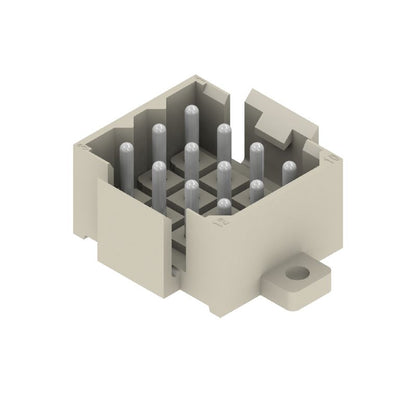 1443900000 - 12-Pole Flanged PCB Connector, 5mm Pitch, Pebble Grey  (Pack of 25)