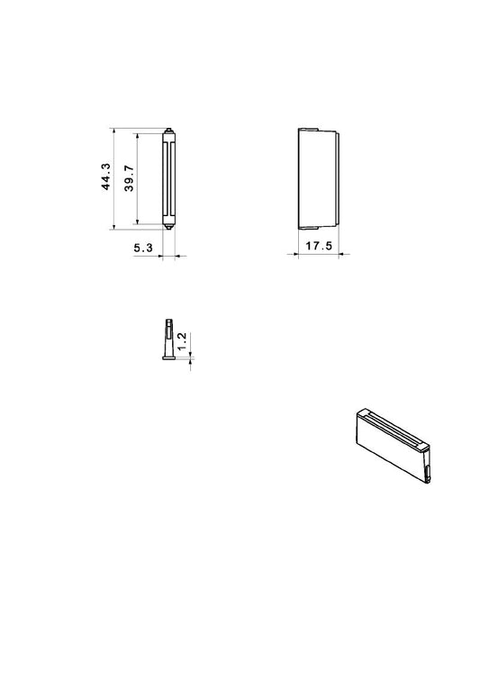2584320000 - IP66 Polyamide Cable Entry System, 5mm Height, 44mm Width  (Pack of 5)