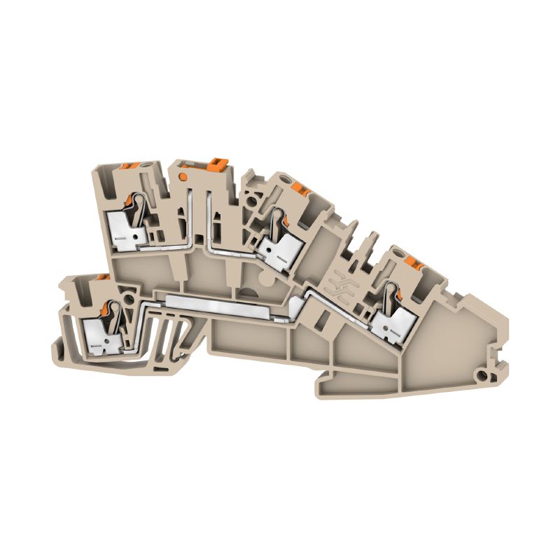 2668980000 - Dark Beige 24A Multi-Level Terminal Block, Push-In 2.5mm²  (Pack of 50)