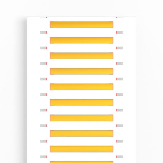 2437500000 - Yellow Polyolefine Cable Markers, 50.8mm x 4.2mm, 0.8-2.4mm  (Pack of 1000)
