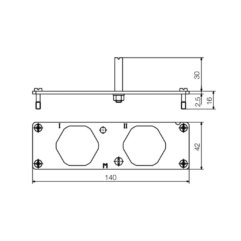 1103770000 - Stainless Steel HDC Insert, 8 Size, 2 Poles, RoHS Compliant