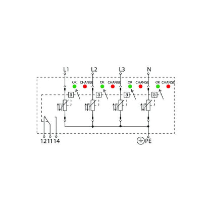 2730620000 - Surge Voltage Arrester with Remote Contact for TN-C-S Systems