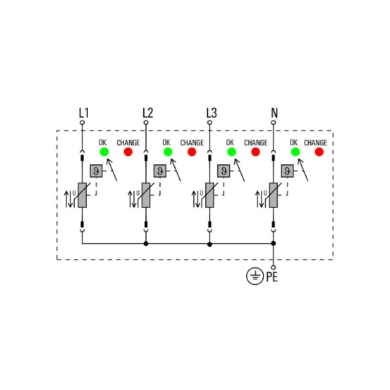 2730490000 - Compact Surge Arrester for TN-C-S & TN-S Systems, -40°C to 85°C