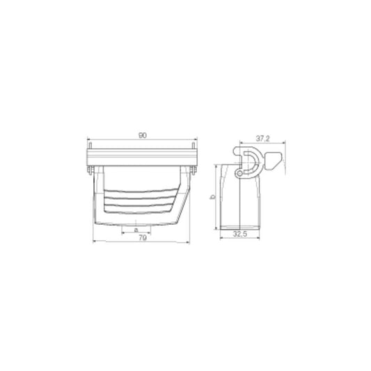 1665450000 - IP65 Diecast Aluminum HDC 16A Connection with PG 16 Entries