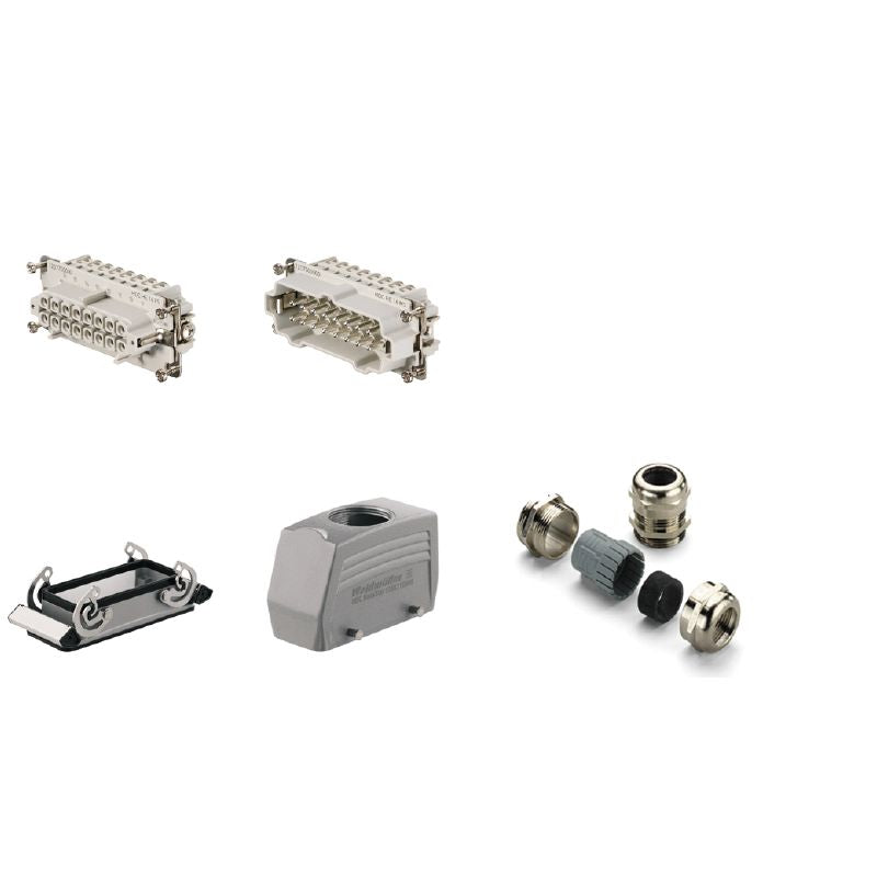 1802390000 - Heavy-Duty 16 Pole Connectors Kit, M 25 Entry, 500V