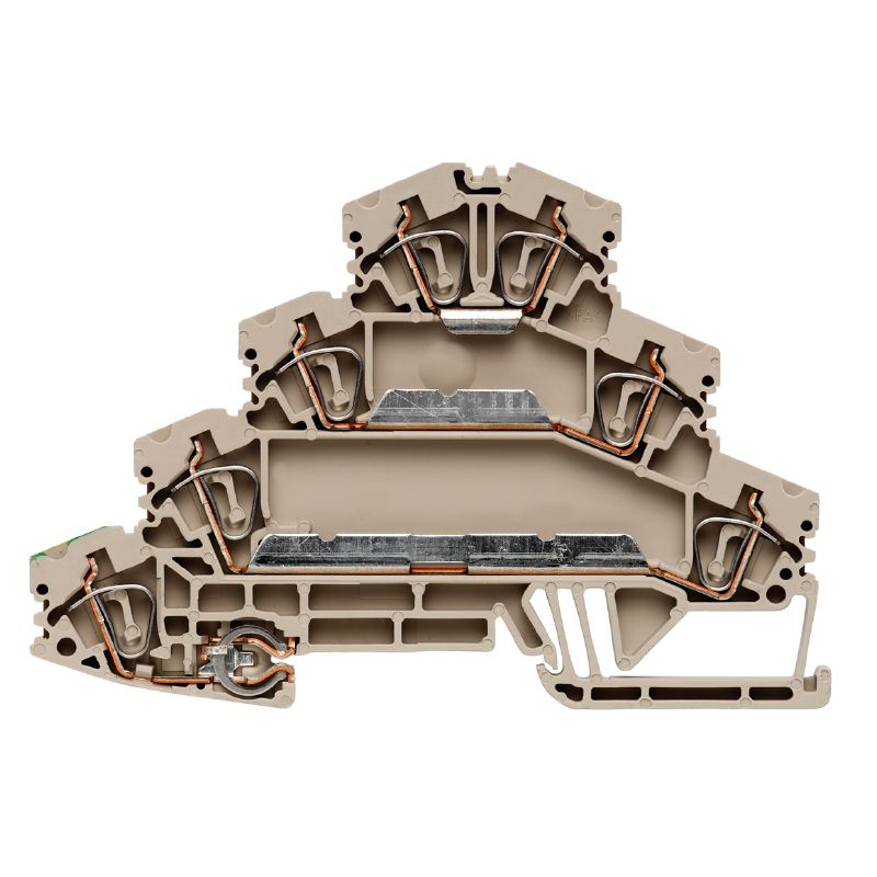 1768000000 - ZMAK 2.5 Dark Beige Terminal, 2.5 mm² Clamp, 400 V Rated  (Pack of 25)