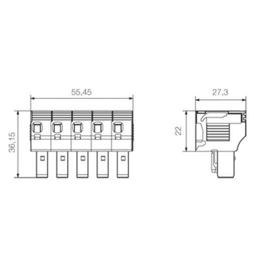 1952130000 - 5-Pole Polyamide Connector for 3-Phase AC Applications  (Pack of 10)