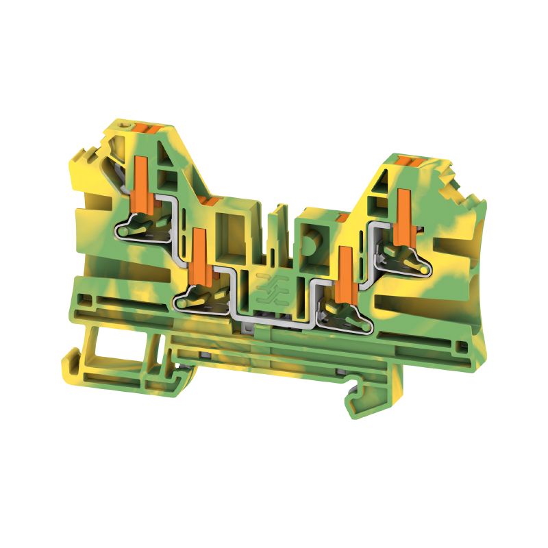 2847770000 - 1000V Green/Yellow 4-Pole Push-In Terminal, 4 mm²  (Pack of 50)