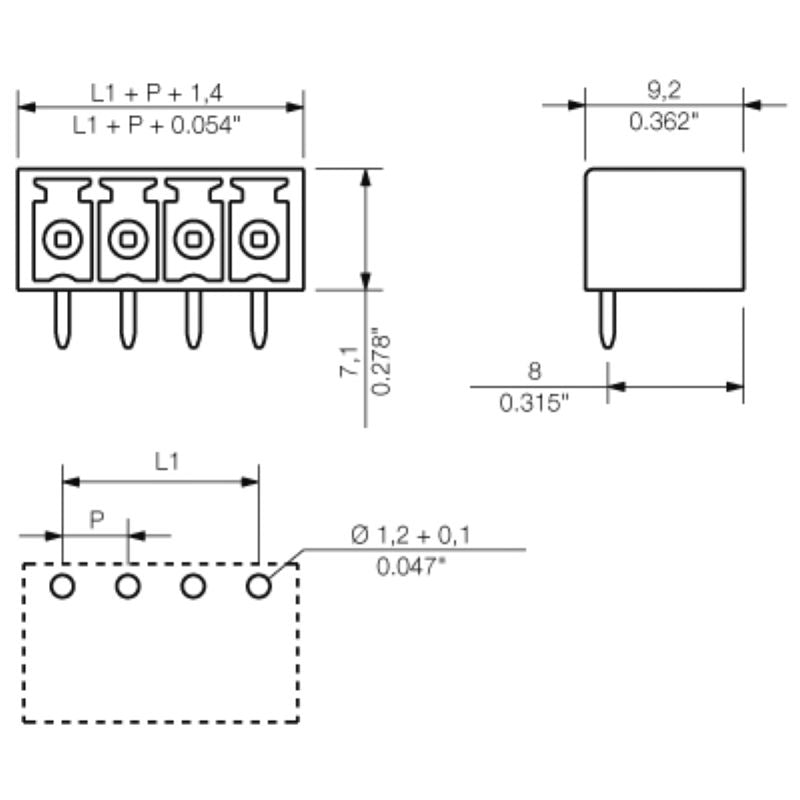 1793160000 - 3.81mm 5-Pole PCB Connector with 90° Angle and THT Solder  (Pack of 84)