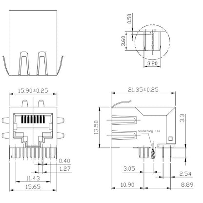 2661690000 - 10-Pole 90-Degree PCB Connector for THT Soldering  (Pack of 120)