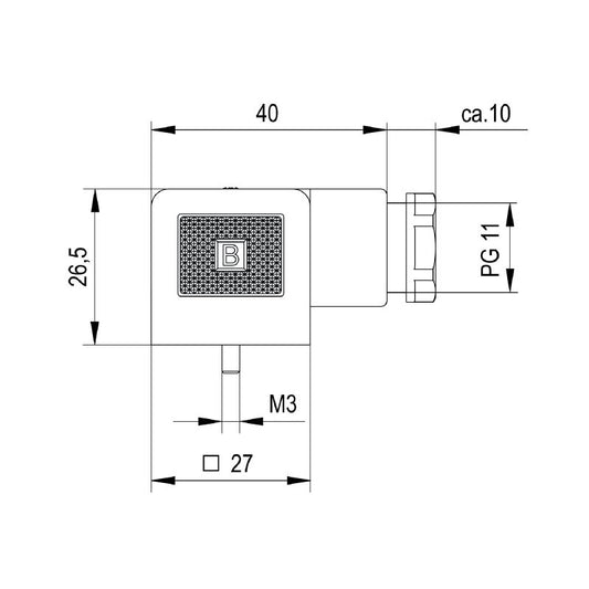1873090000 - 3-Pole 250V Plug-In Valve Connector for Easy Field Assembly