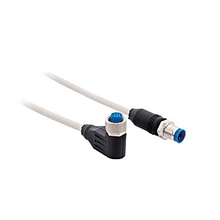 ZDCV004 - M12 Cable with 12-Pin Socket & 4-Pin Plug for Robots