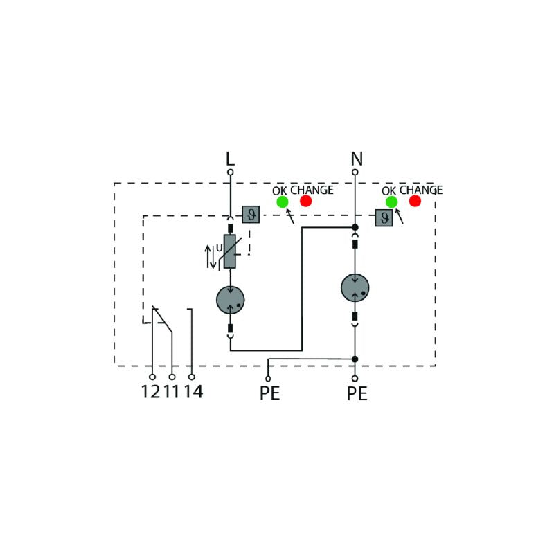 2636940000 - Low Voltage Surge Voltage Arrester with Remote Contact