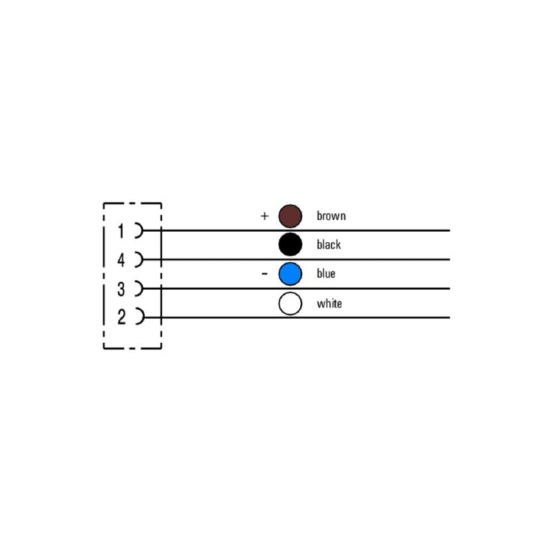 2812540060 - 0.6m M12 4-Pole PUR Sensor/Actuator Line