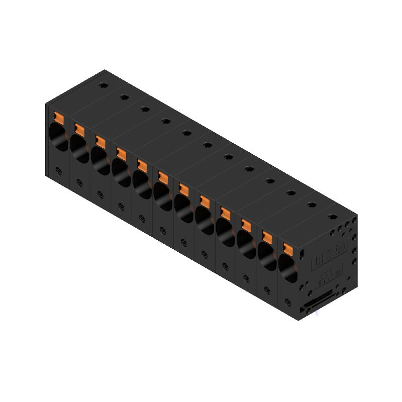 2500550000 - 10mm PCB Terminal Block, 12 Poles, 90° Angle  (Pack of 10)
