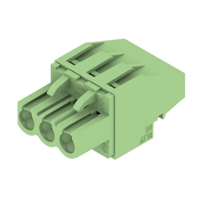 1440010000 - 5.08mm Green PCB Connector with 3 Poles and Clamping Yoke  (Pack of 120)