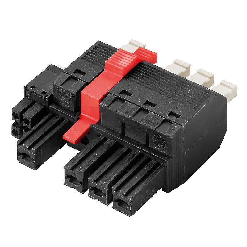 1547590000 - 7.62mm Female PCB Connector with 4 Poles and Push-In Mechanism  (Pack of 32)