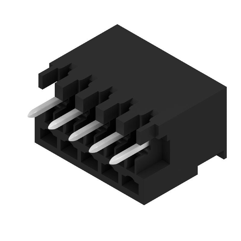 1728970000 - Black 10-Pole 3.5mm Male PCB Connector with 180° Angle  (Pack of 96)