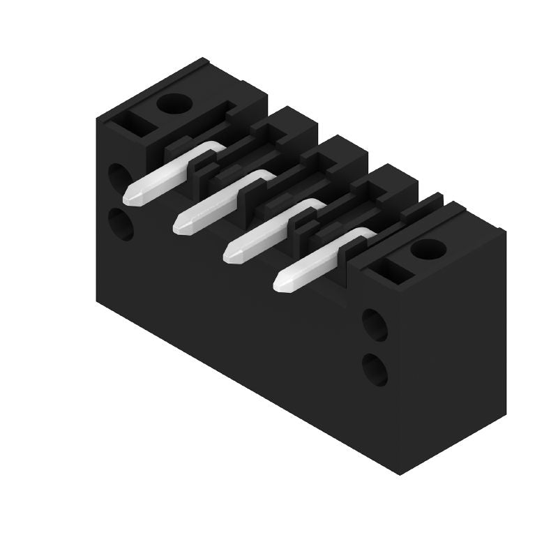 1842100000 - 4-Pole 3.5mm Male Header Connector, 90° Flange, Black  (Pack of 84)
