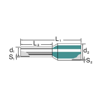 9005850000 - Blue Wire-End Ferrule Reel, Standard Type  (Pack of 3000)