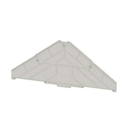 1230120000 - Durable Grey 1-16 Electrical Partition Plate, Snap-On Installation  (Pack of 10)