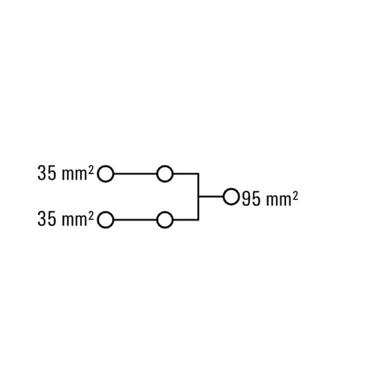 2730310000 - Red 95mm² Terminal for 232A with 5 Screw Connections