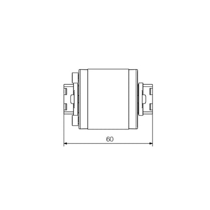 1068870000 - IP65 Junction Box with RJ45 Connector, 60mm Depth, Aluminum Housing