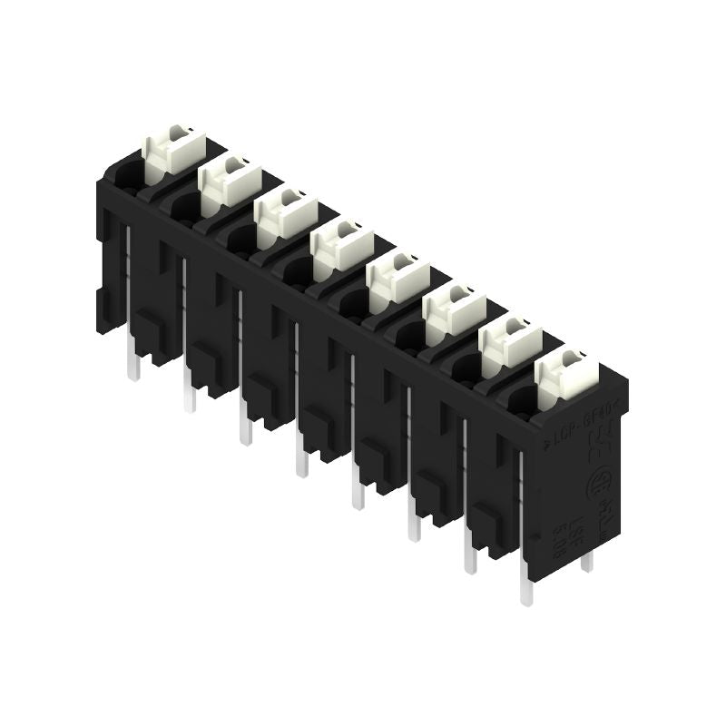 1875580000 - Black 5.08mm PCB Terminal, 8 Poles, 180° Angle  (Pack of 175)