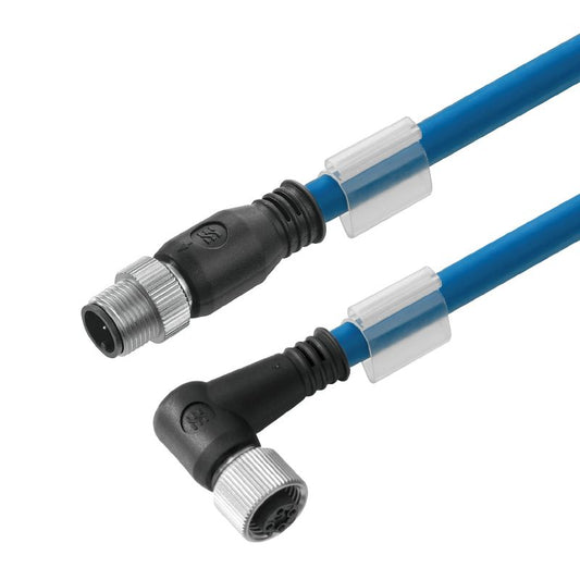 1075390500 - 5m M12 Connection Line, Male-Female, Shielded, Halogen-Free