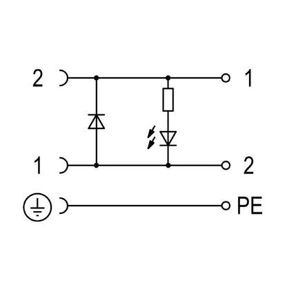 1873180000 - 3-Pole Valve Plug-In Connector with Diode, 24V