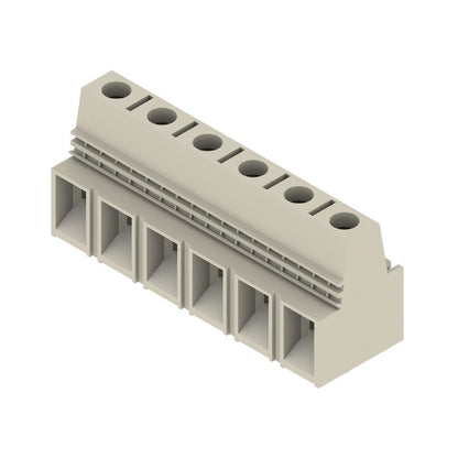1809870000 - 15mm Pitch 6-Pole PCB Terminal, 90° Connection, Pebble Grey  (Pack of 10)
