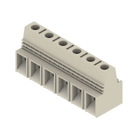 1809870000 - 15mm Pitch 6-Pole PCB Terminal, 90° Connection, Pebble Grey  (Pack of 10)
