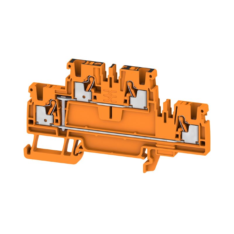 1547670000 - Orange 2.5mm² Feed-Through Terminal, 24A, Double Tier  (Pack of 50)