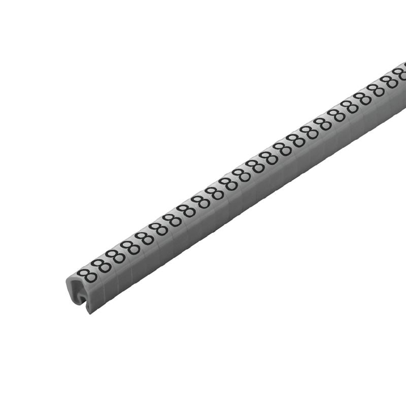 1568261527 - 250pcs Grey PVC Cable Markers 4x7mm, RoHS Compliant  (Pack of 250)