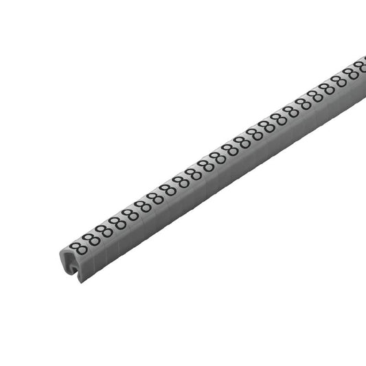1568261527 - 250pcs Grey PVC Cable Markers 4x7mm, RoHS Compliant  (Pack of 250)