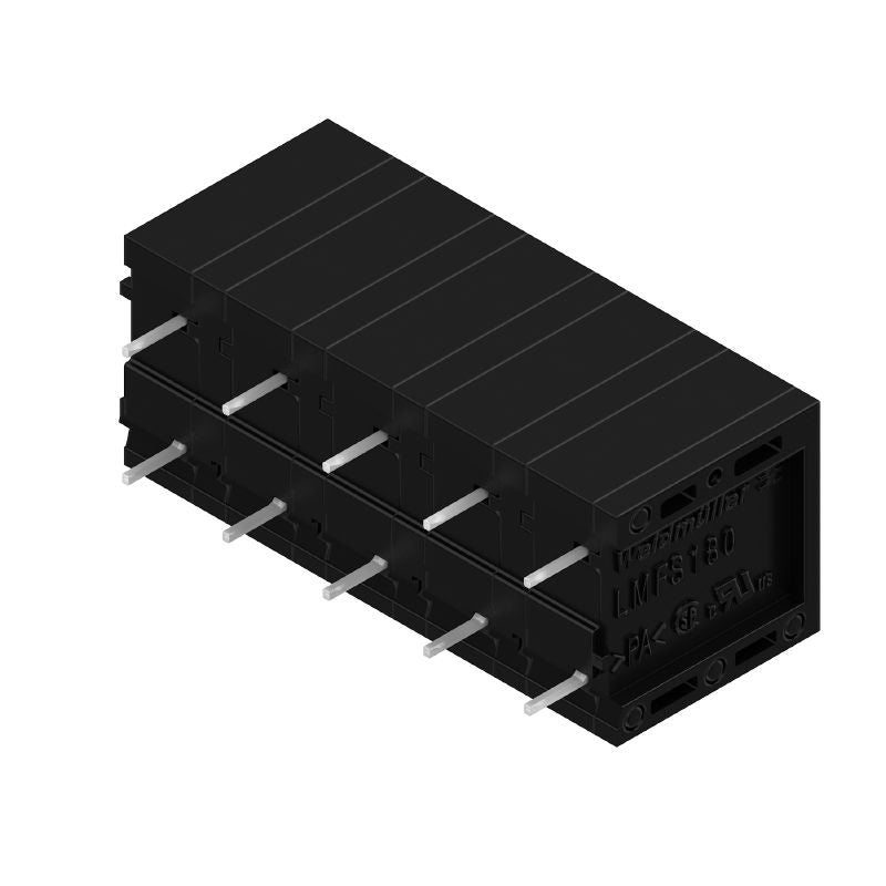 2774680000 - 5-Pole 7.5mm PCB Terminal Strip with 3.5mm Pins, Black  (Pack of 40)