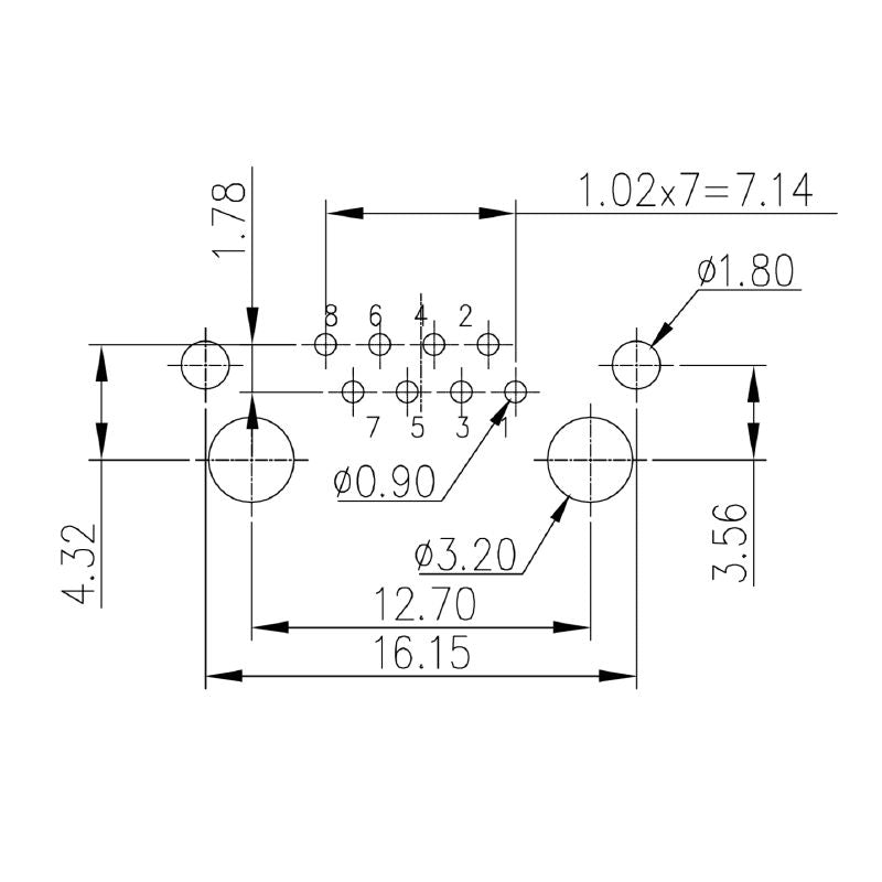2638490000 - 90° RJ45 Modular Jack for Cat. 5 PCB Connections  (Pack of 200)