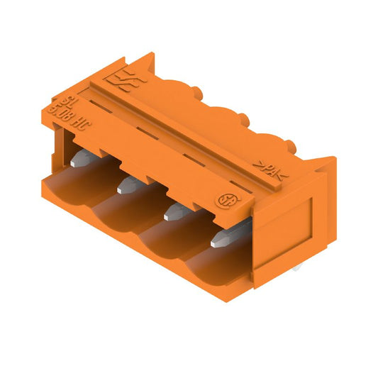 1148100000 - 5.08mm PCB Male Header Connector with 4 Poles, 90° Elbow  (Pack of 100)