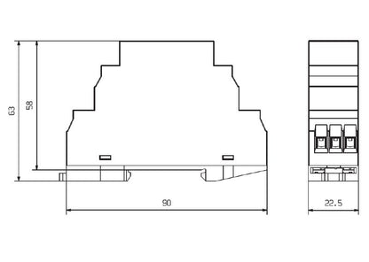 7760054310 - 90mm Electronic Three-Phase Device for 400V AC Input