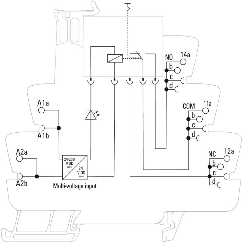 2988430000 - TERMSERIES 16A Relay Module with Screw Connection and Test Button  (Pack of 5)