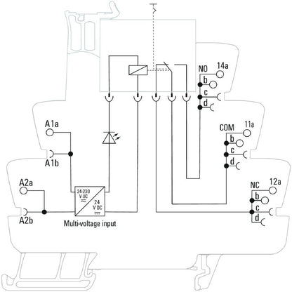2988430000 - TERMSERIES 16A Relay Module with Screw Connection and Test Button  (Pack of 5)