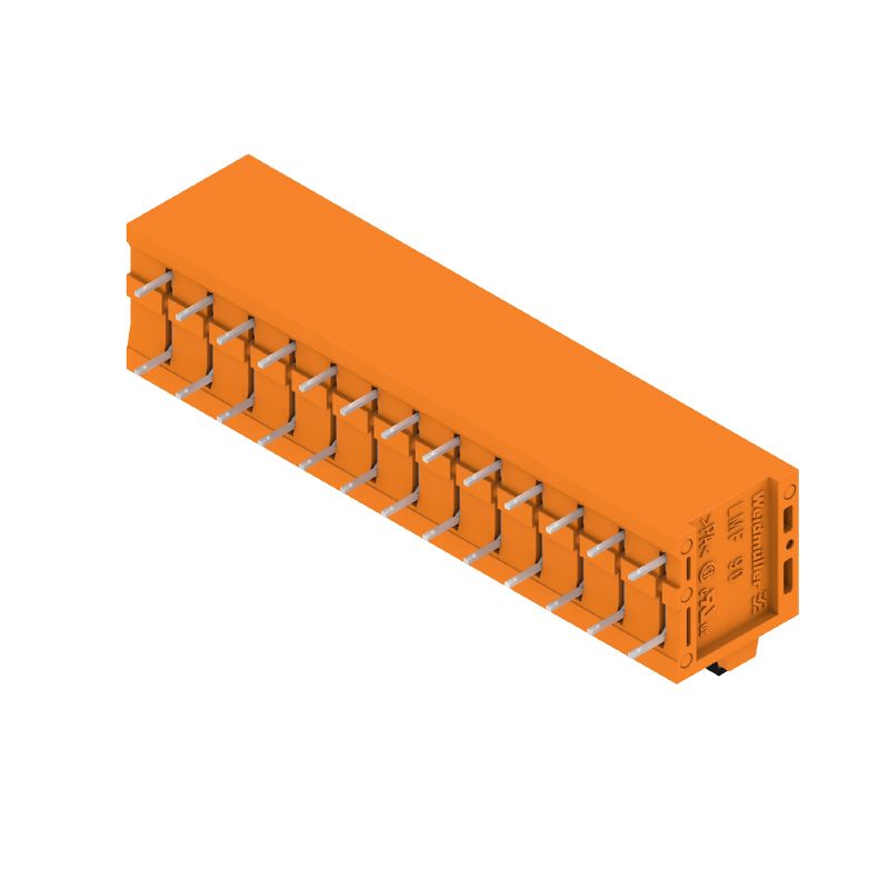 1330830000 - Orange 5.08 mm PCB Terminal, 13 Poles, 90° Angle  (Pack of 20)